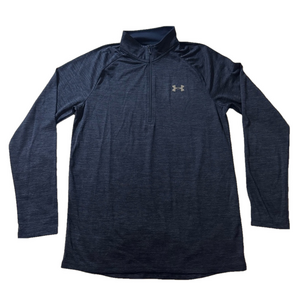 Under Armour Quarter Zip Long Sleeve Navy Blue Lightweight Shirt Top Golf Layer